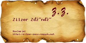 Zilzer Zénó névjegykártya